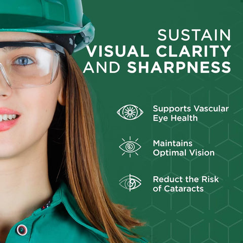 VisZen-V  Eye Pressure Health Supplement with Vitamins, Fish Oil, Collagen, Lutein, Bilberry, Quercetin - 60 Capsules