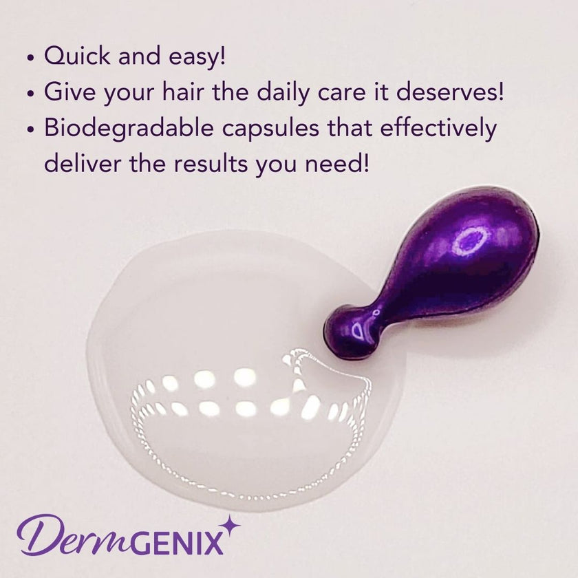 Dermgenix Hair Serum Capsules Ultimate Frizz Control & Shine